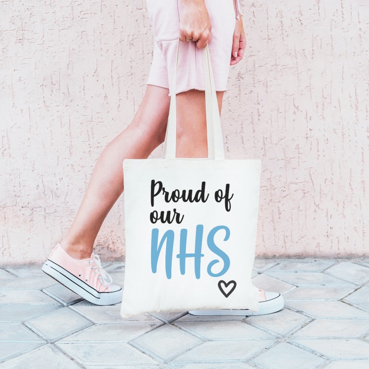 Personalised Tote Bag - Proud of our NHS